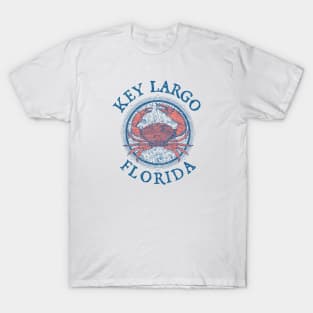 Key Largo, Florida, with Stone Crab on Windrose T-Shirt